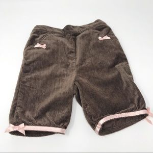 Gymboree Brown Pants With Pink Bows🌻